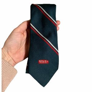 ROLLING ROCK Green Striped Men's Tie